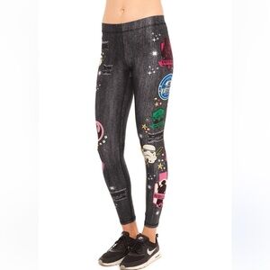 New Terez x Star Wars Collection Jedi Mind Trick Denim Patches Leggings Medium